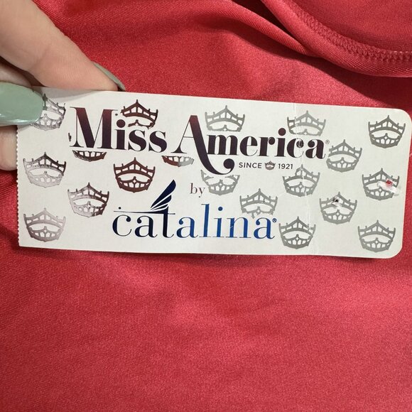 ❤️NWT CATALINA MISS AMERICA CORAL PINK SARONG BIKINI BOTTOM Size:4/6 #H - Picture 7 of 9